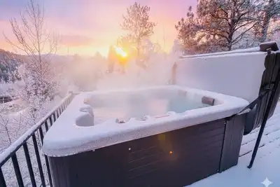 Image de Cozy Boutique Mtn Cabin, Hot Tub, Views, Privacy, Dogs Ok, Sleeps 1 to 4 guests