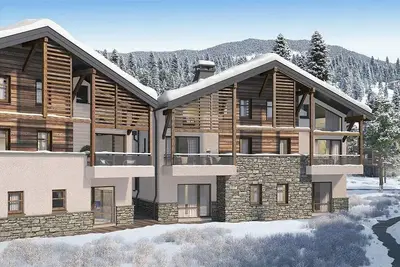 Image de Wifi, piscine, sauna, hammam, balcon, parking, télévision, casier à ski, 59m², Megève
