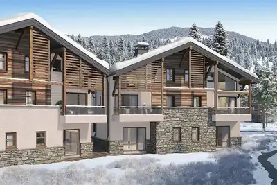 Image de Wifi, piscine, sauna, hammam, terrasse, balcon, parking, télévision, casier à ski, 89m², Megève