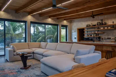 Image de Relaxing villa with private plunge pool, canal views & open layout for families