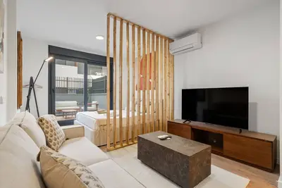 Image de Exclusivo apartamento con terraza privada, gimnasio y coworking alquiler temporal