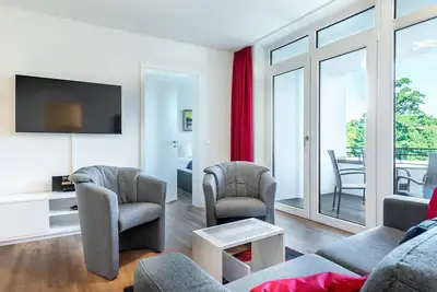 Image de Modern apartment with wellness, balcony and close to the beach in Travemünde