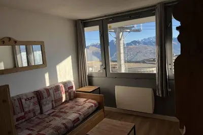Image de À 50m des pistes de ski, 4ème étage, casier à ski, 21m², La Plagne