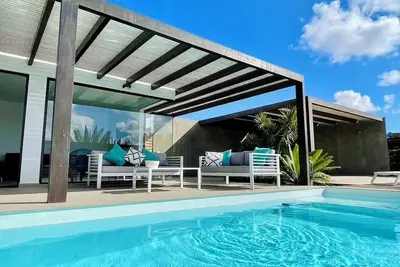 Image de Casa Malina, a modern house, in Lajares, volcanoes area, heated pool.