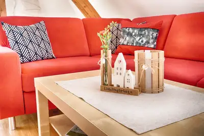 Image de Appartement de vacances 'Sternenblick, 61 m²' avec terrasse commune, jardin commun et Wi-Fi