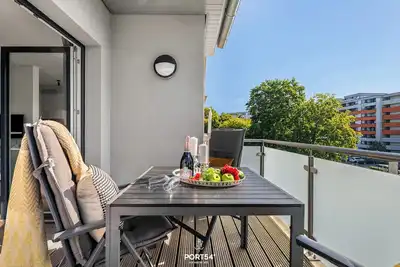 Image de Küstenglück - shower room, covered balcony, garden furniture, Tv, washing machine