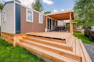 Image de Mobil home avec terrasse au camping à Granges-Aumontzey