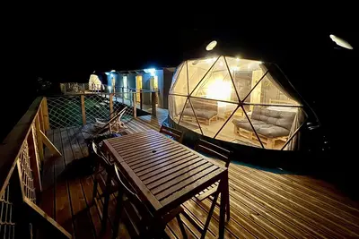 Image de Bambou Dome - Cosy dome with panoramic mountain views, surrounded by beautiful nature