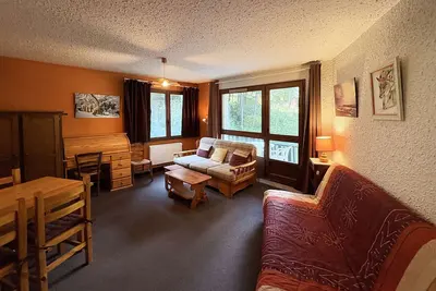 Image de Studio calme 4 pers près des pistes, balcon sud, navette