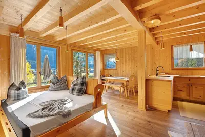 Image de Chalet 'Blasla Olben 3-4p 3' avec vue sur la montagne, terrasse commune et Wi-Fi