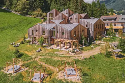 Image de Chalet 'Blasla Olben 3-4p 2' avec vue sur la montagne, terrasse partagée et Wi-Fi
