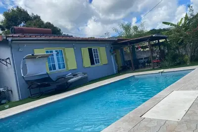 Image de Villà paisible avec piscine avec vue sur océan indien