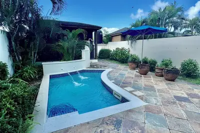 Image de Breathtaking villa with private pool and hot tub, 2 minute walk from the beach.