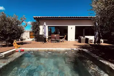Image de Maison neuve avec piscine vue sur la réserve naturelle du Bagnas