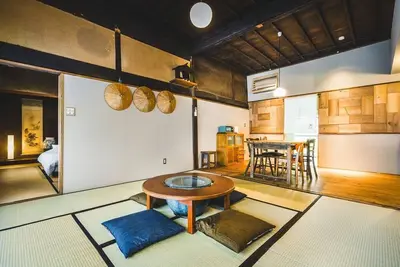 Image de Experience the charm of old Japan in a stylishly restored about 200-year-old. . .