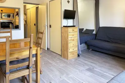 Image de Grand studio 6 personnes avec Wifi, skis aux pieds, balcon aux Orres