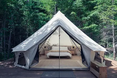 Image de Carson Glamping Escapes in this Wonderful Bell Tent Rental in Washington