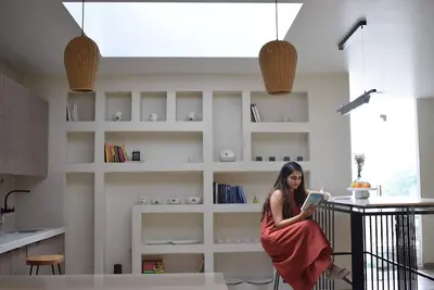 Image de Charming 2-bedroom apartment in Jaipur with skylight, terrace deck & kitchenette