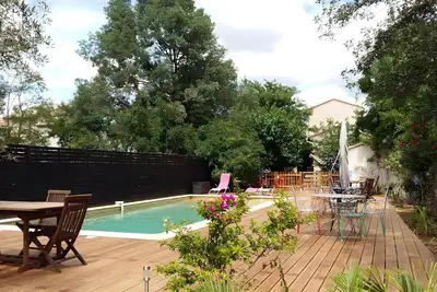 Image de Chambre d'hôtes 'Mas Abicou - Céleste' avec piscine partagée, terrasse privée et Wi-Fi
