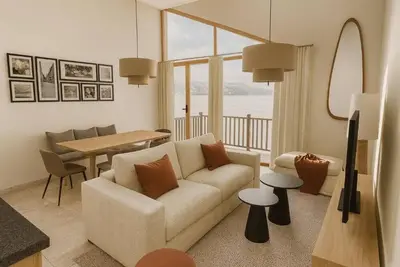 Image de À 15m des pistes de ski, Rez-de-chaussée, vue pistes de ski, balcon, télévision, casier à ski, 58m²