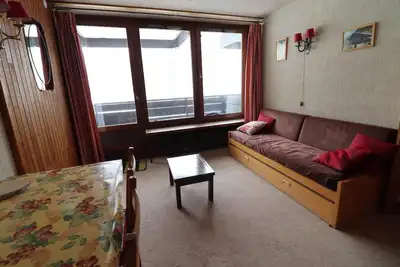 Image de 100m du centre station, 2ème étage, balcon, télévision, 25m², Tignes