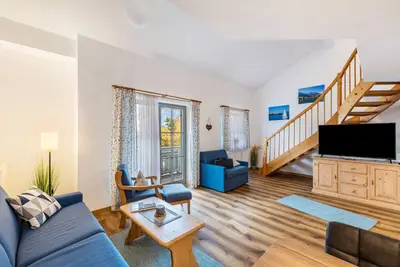 Image de Appartement 'Fewo Brünnstein - Chambre 50' avec vue sur la montagne, jardin commun et Wi-Fi