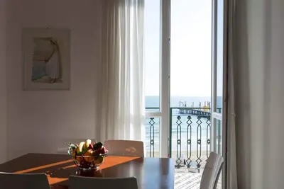 Three-room seafront apartment with balcony