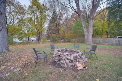 Yard, Fire Pit & Trails! Pet-Friendly Akron Home