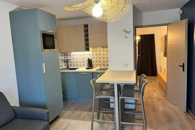 Image de Studio rénové avec balcon, parking privé, proche des pistes - 4 pers