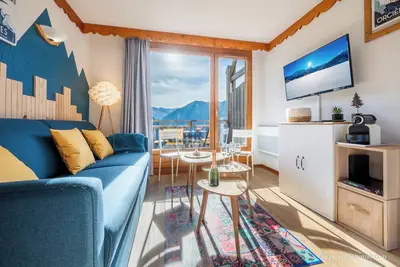 Image de T3 vue montagne, parking, 80m pistes, Wi-Fi fibre