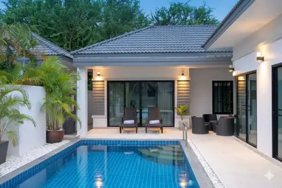 Image de Hua hin Pak Nam Pran beach- New modern Private pool villa garden 3 bedrooms