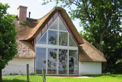 Image de Thatched-roof cottage near the Wadden Sea National Park, large plot, secluded location