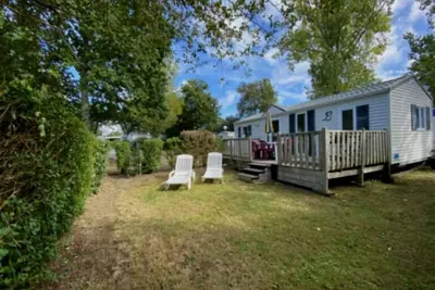 Image de ZEcamping 4* accès direct plage parc aquatique mobil-home Tv 35m2