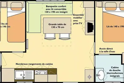 Image de Mobil-home Super Mercure - 2 chambres 4 personnes