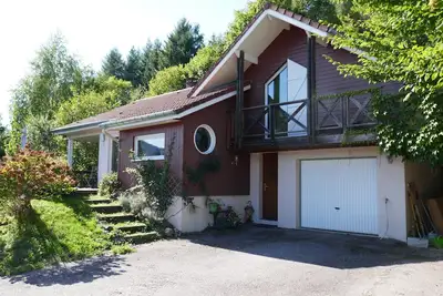 Image de Maison bois 5 pers, forêt derrière et belle vue sur vallée de la Moselotte.