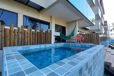 Image de Apto Pé na Areia com Piscina Privativa