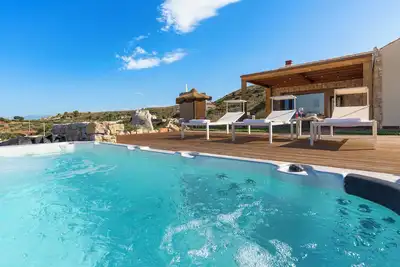 Villa Scopello with sea view and pool