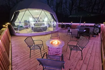 Forest Dome Retreat with Private Hot Tub, Fire Pit