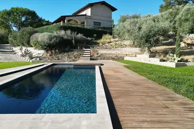 Image de Belle maison de vacances privée avec piscine privée, Wifi, climatisation, Tv et vue panoramique