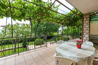 Image de Charmant appartement à seulement 650 mètres de la plage avec jardin méditerranéen, vue sur la mer, barbecue