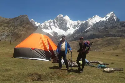 Image de tents for camping in awesome Huayhuash Trek 6 days fixed Departure 29 May 2026