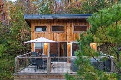 The Dragonfly - Tiny Mountaintop Cabin w/ Hot tub