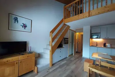 Image de À 50m des pistes de ski, 7ème étage, balcon, casier à ski, 38m², Valmorel