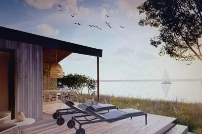 Image de Retraite de luxe avec sauna et vue sur l'eau