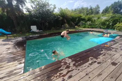 Image de Maison familiale 6 pers, piscine chauffée jardin / 10 min Vannes, Golfe et océan