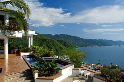 Hillside in Conchas Chinas with breathtaking ocean views