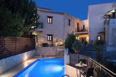 Image de 3-Min Drive to Kalyves Beach, Stone Home with Private Pool in Armenoi Center