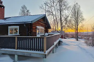 Image de Log house with a view and sauna
