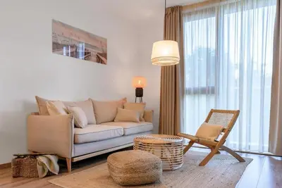 Image de Boho Sea View One-bedroom Pool & Spa apartment