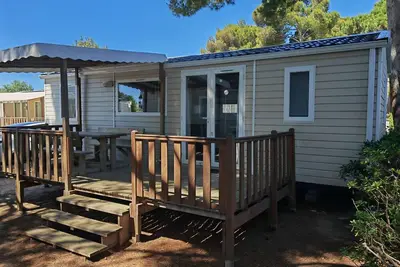 Image de Cf-163 Mobil-home pour 6: Confort  et  Climatisation à 450 m de la mer!